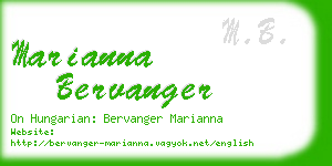 marianna bervanger business card